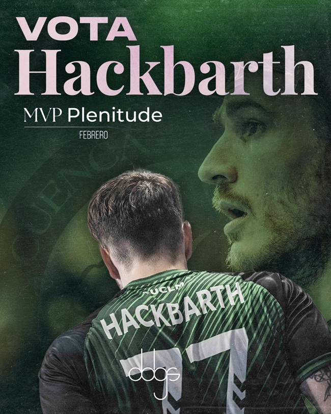 Hackbarth, en busca del MVP de febrero 